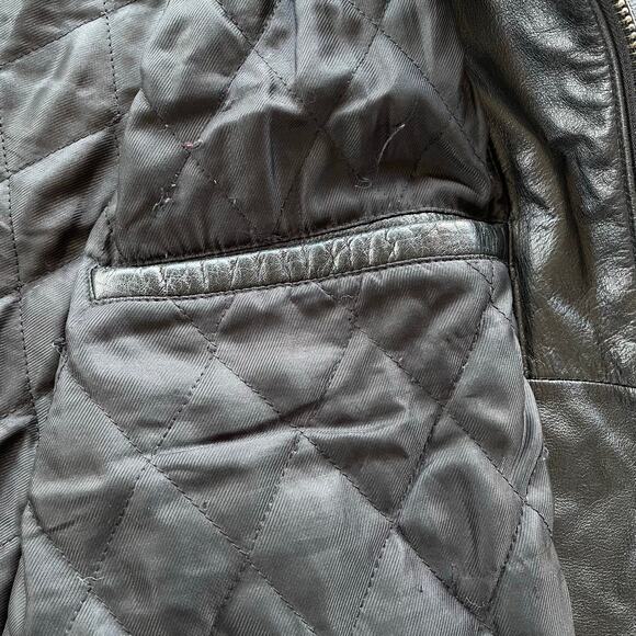 🔥Vintage Croft & Barrow Soft Leather Bomber Jacket Classic Biker Mens Size XXL - Picture 11 of 16